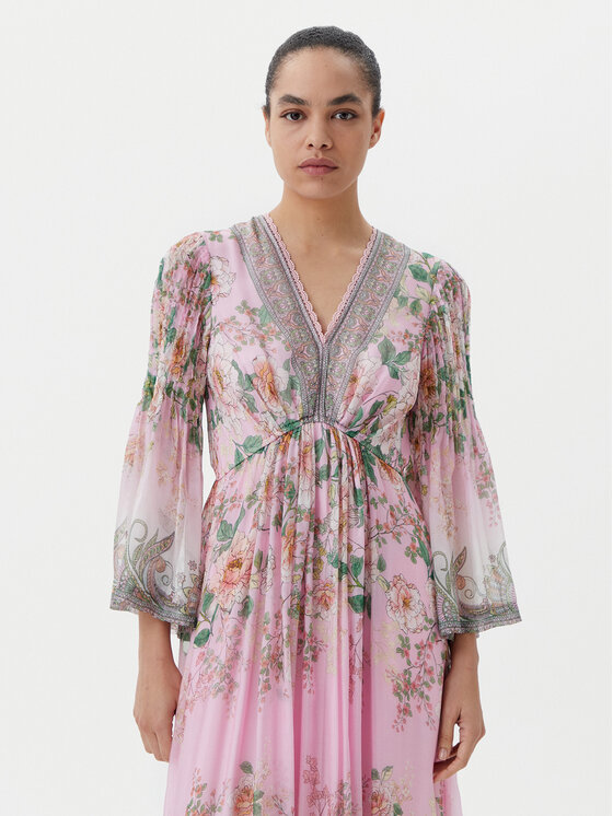 Hale Bob Hale Bob Vasaras kleita with silk 4YPR652A Rozā Regular Fit