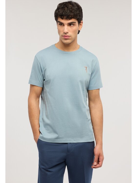 Trussardi Trussardi T-Shirt G0568000127N024 Turkusowy Regular Fit