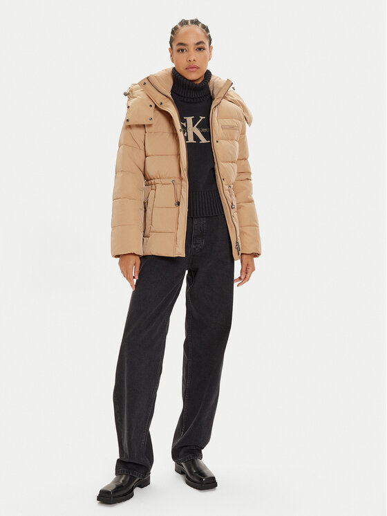Calvin Klein Calvin Klein Kurtka zimowa K20K207739 Beżowy Regular Fit