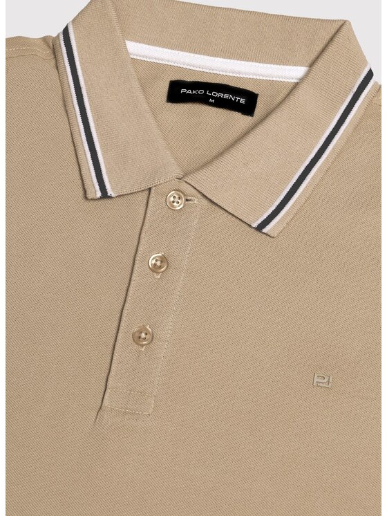 Pako Lorente Pako Lorente Polo P26WN-TX-009 Beżowy Regular Fit