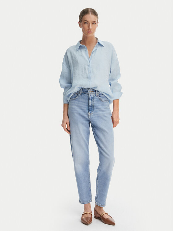 ONLY ONLY Košile Zazima 15272523 Světle modrá Oversize