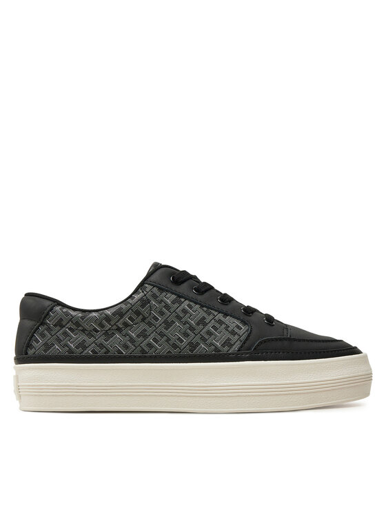 Tommy Hilfiger Sneakersy Vulc Leather Sneaker Monogram FW0FW08331 Čierna