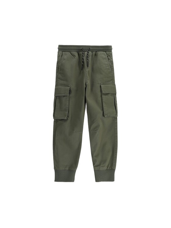 Coccodrillo Coccodrillo Kalhoty z materiálu WC6119106CTB-027 Khaki Regular Fit