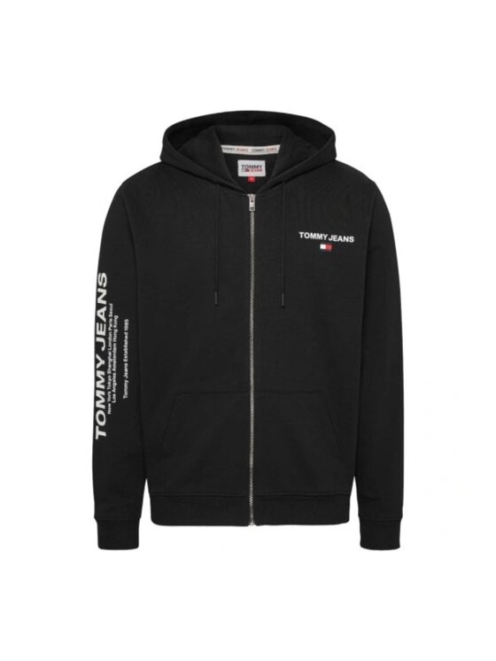 Tommy Hilfiger Tommy Hilfiger Bluza TJM Reg Entry Zip Hoodie Czarny Standard Fit