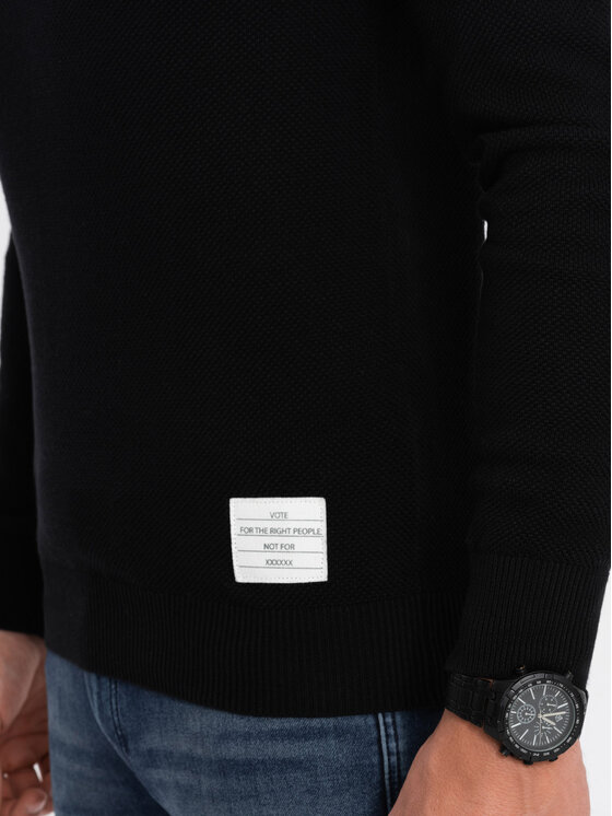 Ombre Ombre Svetr OM-SWSW-0104 Černá Fitting Fit