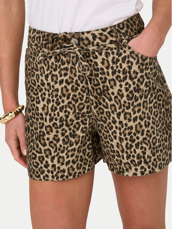 ONLY ONLY Šortky z materiálu Naomi 15347131 Hnědá Regular Fit