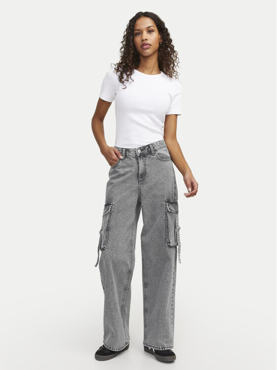 JJXX JJXX Jeans hlače Tokyo 12267831 Siva Wide Leg