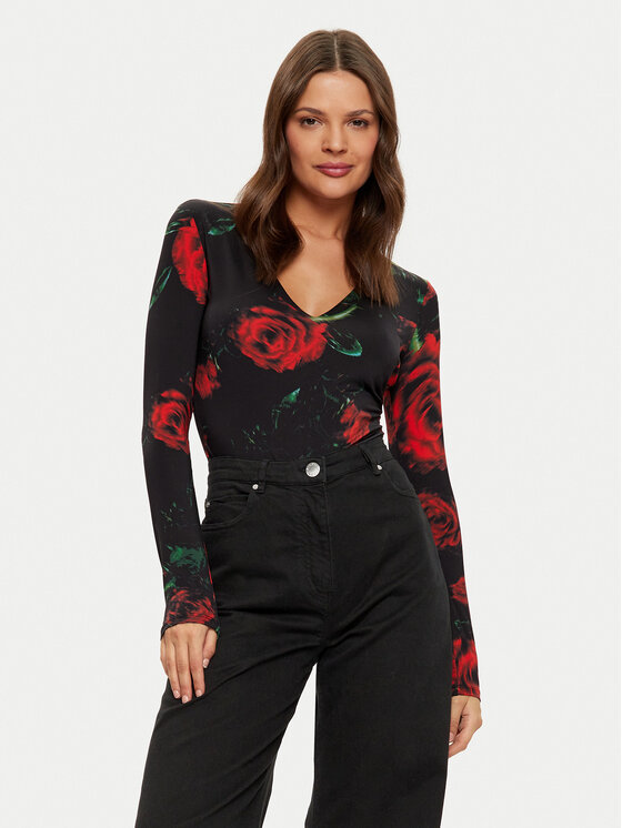 Guess Blusa W5RP26 KCMI2 Nero Regular Fit, taglia : XS