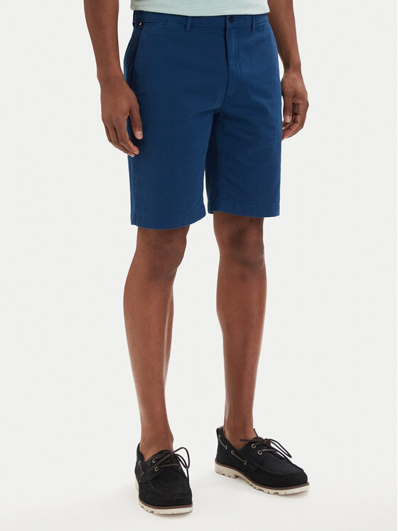 Tommy Hilfiger Szorty materiałowe Denton 9.5 MW0MW42351 Niebieski Slim Fit