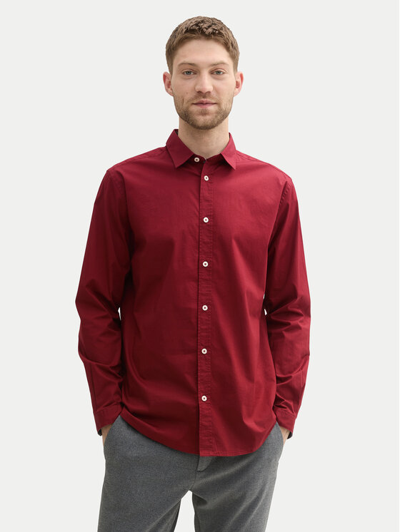 Tom Tailor Krekls 1037435 Bordo Regular Fit