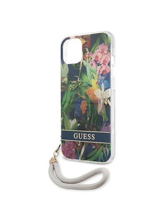 Guess Guess Etui na telefon Flower Cord Niebieski