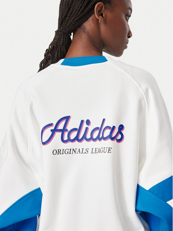 adidas adidas Bluza Archive Sweater Baseball KS9209 Biały Regular Fit