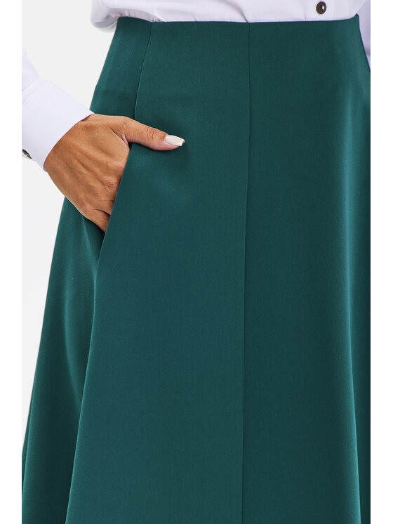 Awama Awama Spódnica A673 Zielony Basic Fit