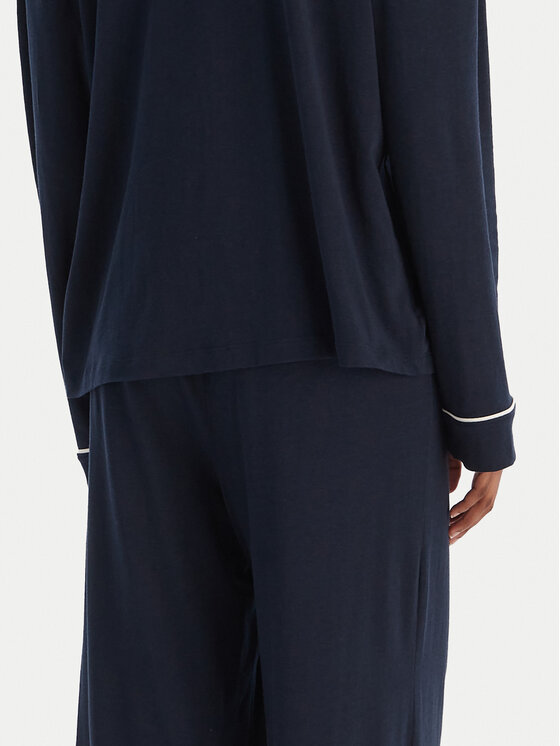 Tommy Hilfiger Tommy Hilfiger Pyžamo UW0UW06142 Tmavomodrá Relaxed Fit