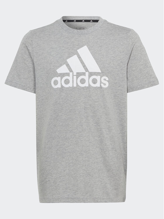 adidas Tricou Essentials Big Logo Cotton T-Shirt HR6379 Gri Regular Fit