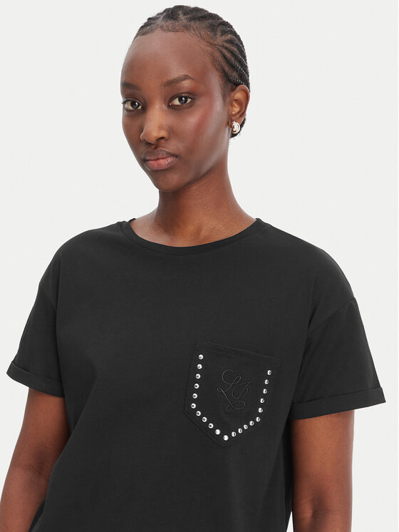 Liu Jo Liu Jo T-krekls WA6372 JS923 Melns Regular Fit