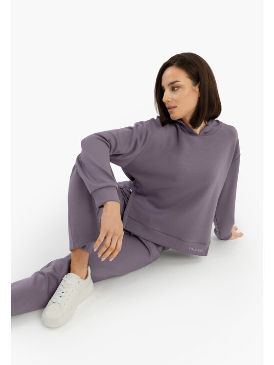 Volcano Volcano Bluza B-MIDA Fioletowy Regular Fit
