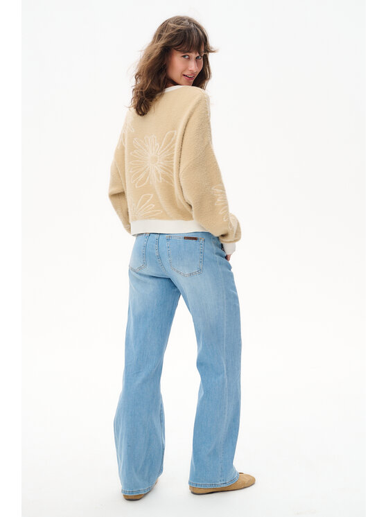 blue shadow blue shadow Sweter Taris Beżowy Regular Fit