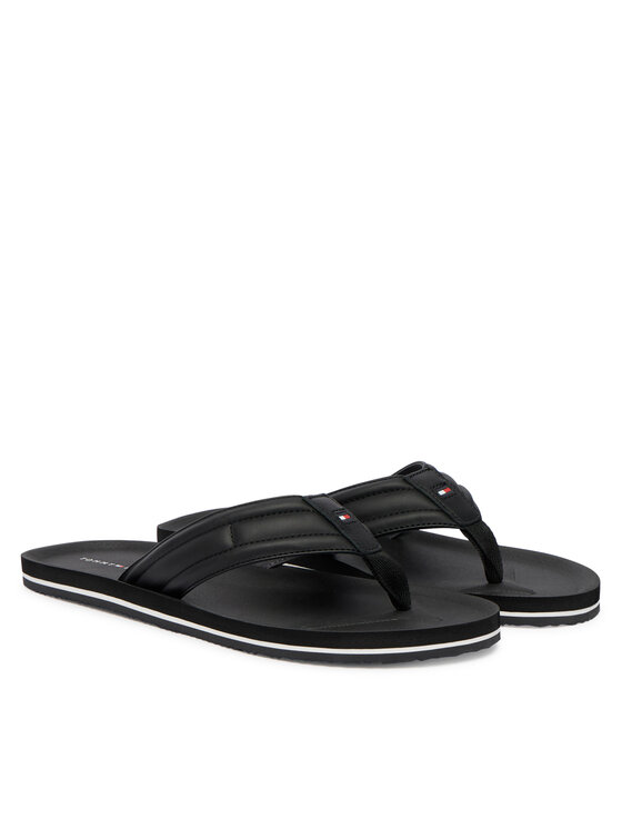Tommy Hilfiger Tommy Hilfiger Infradito Hilfiger Padded Beach Sandal FM0FM05801 Nero
