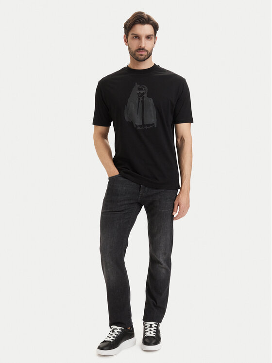 KARL LAGERFELD KARL LAGERFELD Tricou 755143 563225 Negru Regular Fit
