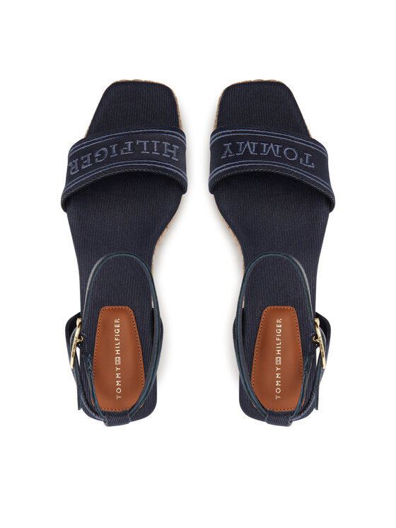 Tommy Hilfiger Tommy Hilfiger Espadrile Tommy Hilfiger Espad Mid Wedge FW0FW08805 Tamnoplava