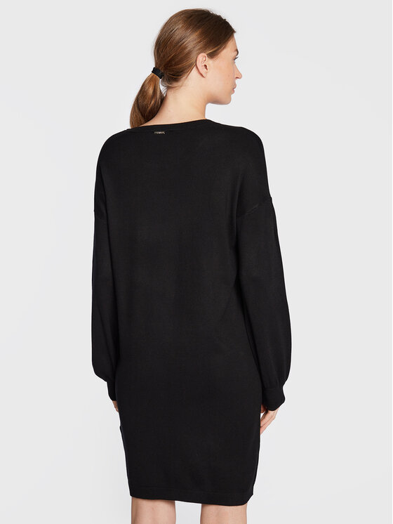 Vestito di maglia WF2441 MA49I Nero Regular Fit