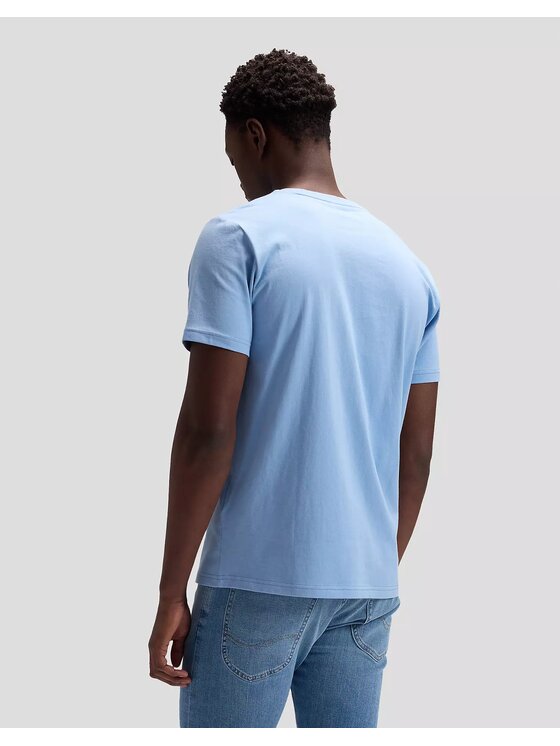 Lee Lee T-Shirt SS PATCH LOGO TEE Niebieski Regular Fit