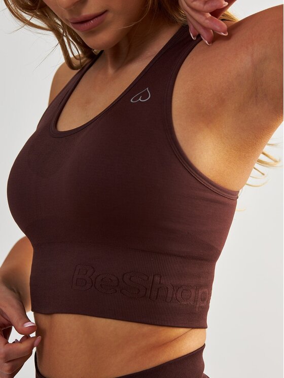 BeShaped BeShaped Biustonosz sportowy Regulowany Body Boost Brązowy