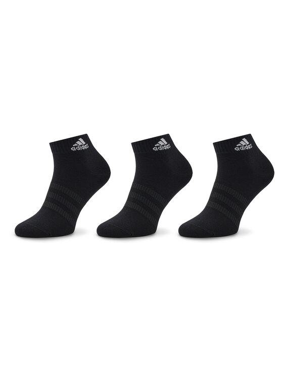 adidas 3 unisex zemo zeķu pāru komplekts Thin and Light Ankle Socks 3 Pairs IC1282 Melns