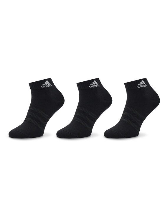 Set de 3 perechi de șosete joase unisex adidas Thin and Light Ankle Socks 3 Pairs IC1282 black/white