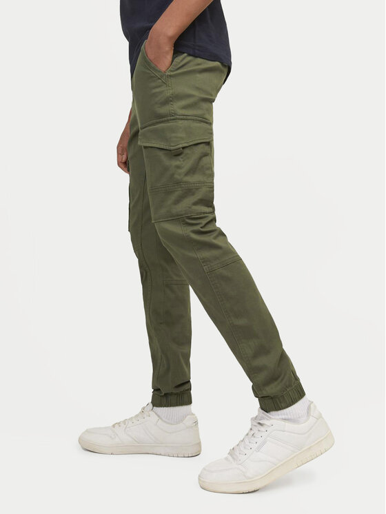 Jack&Jones Junior Jack&Jones Junior Hlače iz tkanine Paul 12151639 Zelena Slim Fit