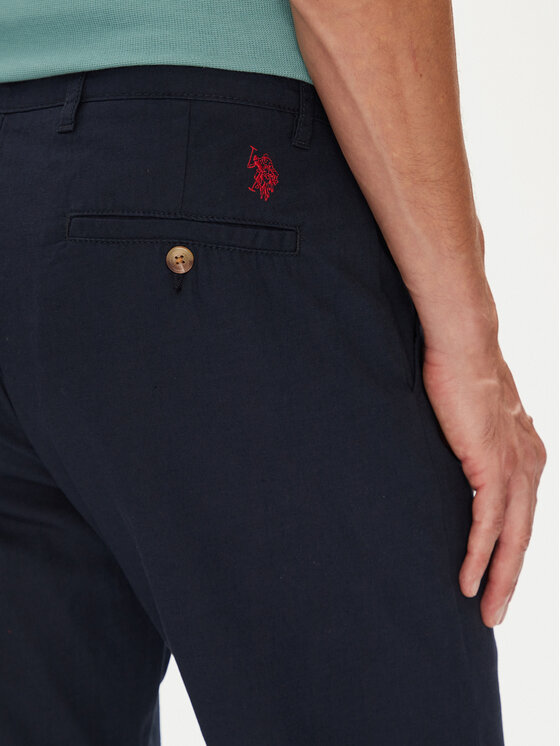 U.S. Polo Assn. U.S. Polo Assn. Chinosy MUP3610 Granatowy Slim Fit
