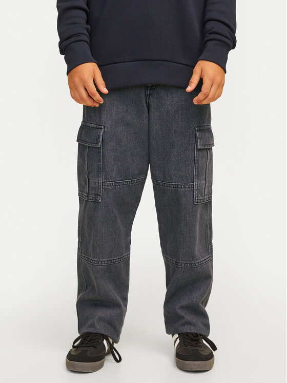 Jack & Jones Junior Jack & Jones Junior Jeansy Chris 12262331 Šedá Relaxed Fit