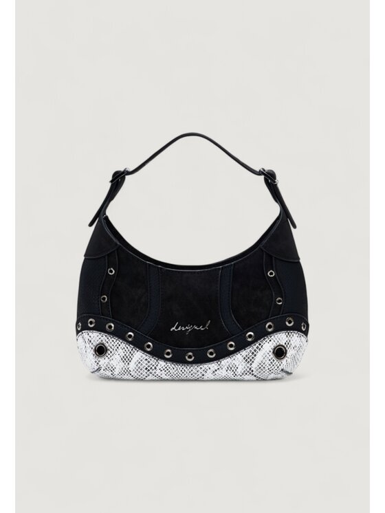 Desigual Desigual Torba BAG_SNAKE PATCH HAITI Czarny