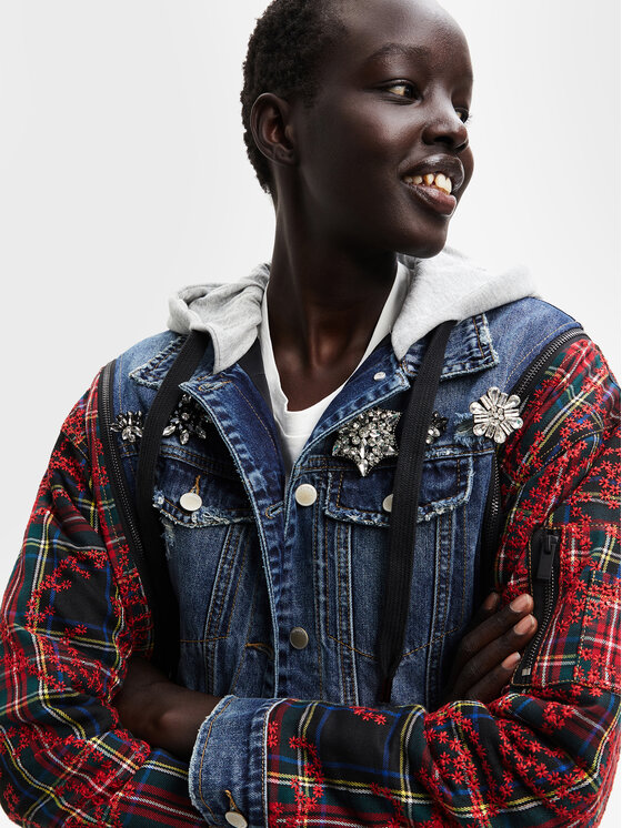 Desigual Desigual Džinsa jaka Wichita 22WWEWAY Daudzkrāsains Oversize