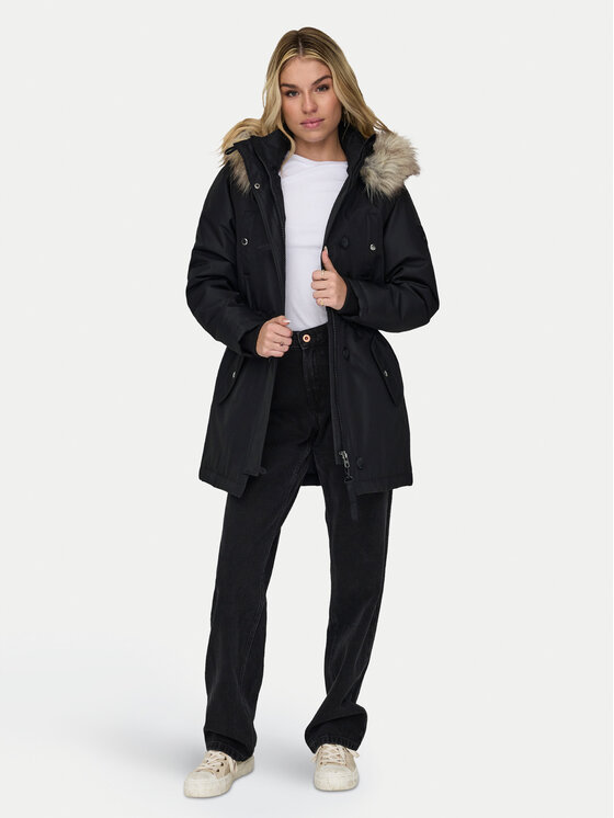 ONLY ONLY Parka Iris 15304625 Melns Regular Fit