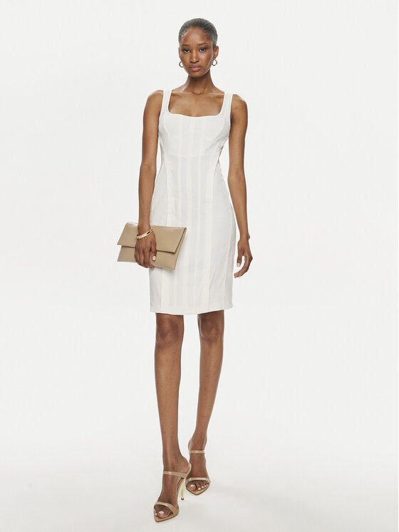 PINKO Pinko Sukienka codzienna 102866 A0IM Écru Slim Fit
