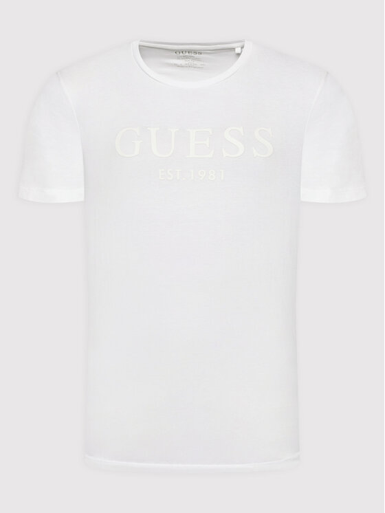 Guess Guess T-shirt Gammy M2RI29 J1311 Bijela Slim Fit