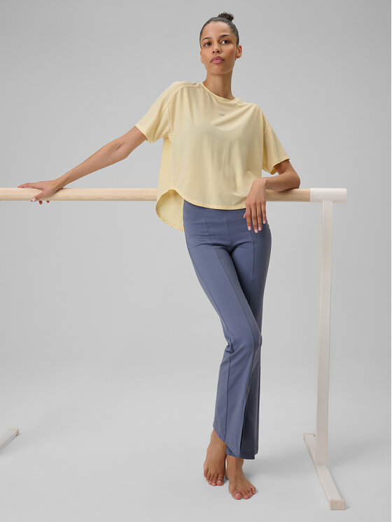 4F 4F Koszulka techniczna YOGA Żółty Regular Fit