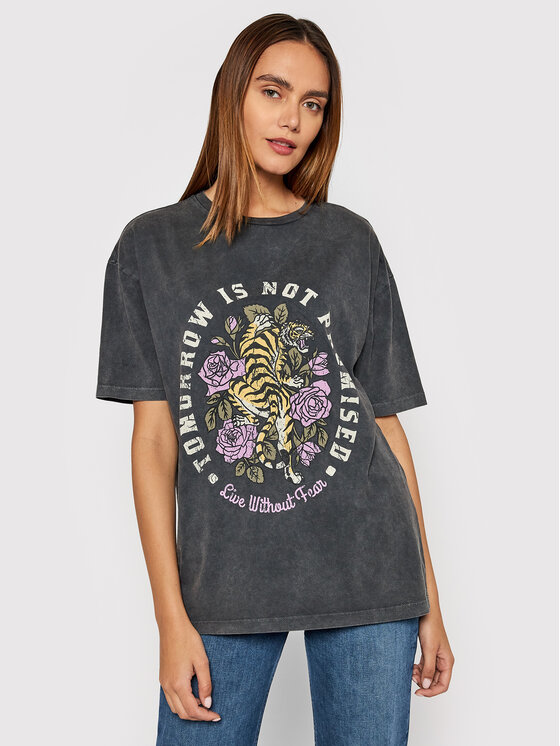 Vero Moda Vero Moda T-krekls Forever 10232956 Pelēks Oversize