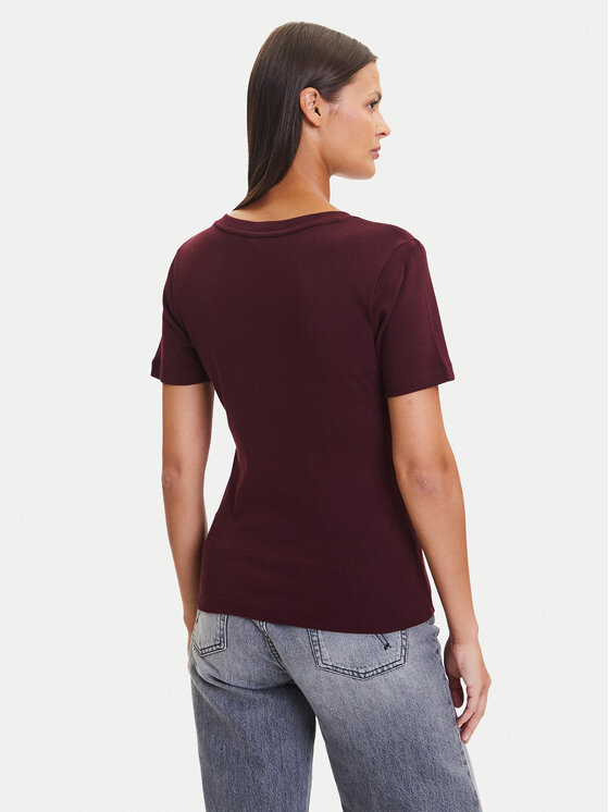 Tommy Hilfiger Tommy Hilfiger T-Shirt New Cody WW0WW40584 Bordowy Slim Fit
