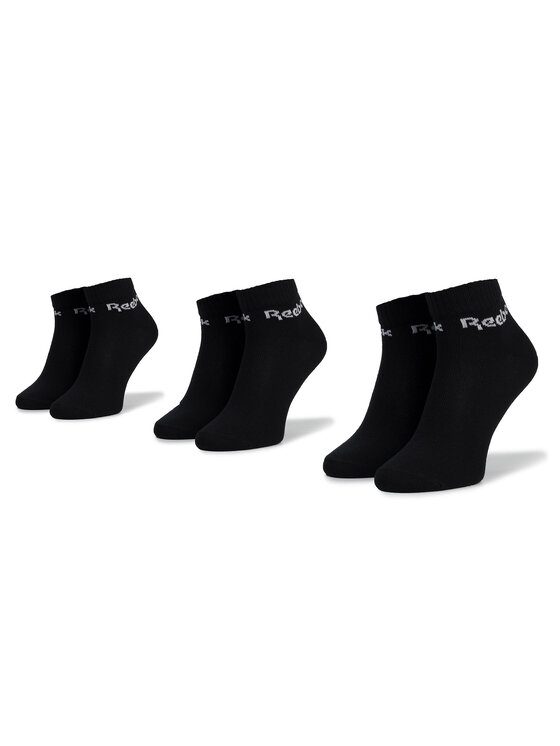Reebok Set de 3 perechi de șosete joase unisex Act Core Ankle Sock 3p FL5226 Negru