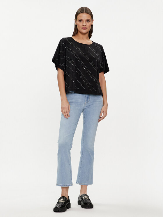 Liu Jo Liu Jo T-särk TA4174 JS003 Must Regular Fit