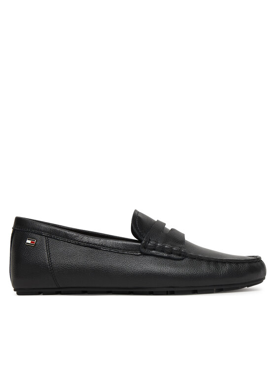 Tommy Hilfiger Tommy Hilfiger Mokasíny Flag Leather Driver Loafer FW0FW09350 Černá