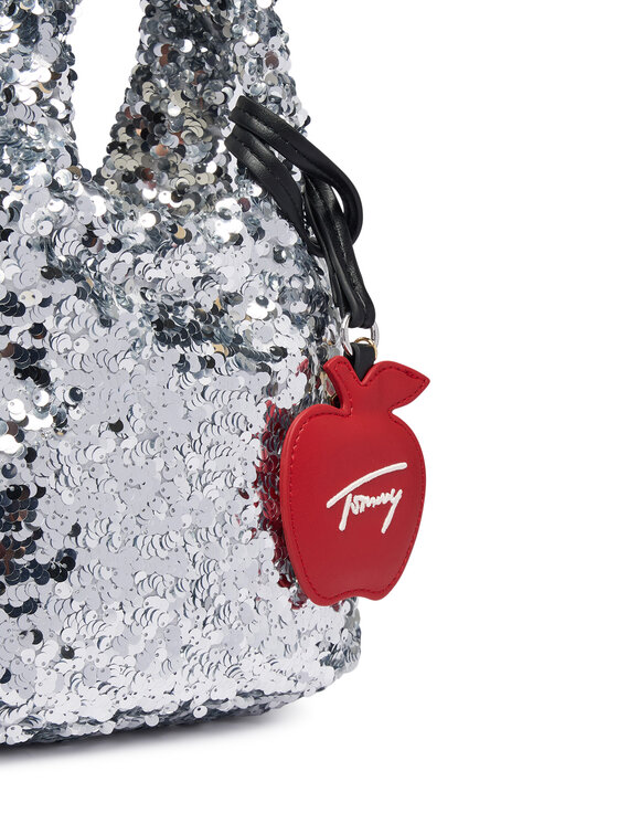 Tommy Jeans Tommy Jeans Дамска чанта Tjw Bodega Sequins Shopper AW0AW19091 Сребрист