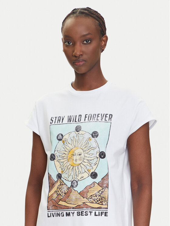 Noisy May Noisy May Туніка Fever 27033853 Білий Relaxed Fit
