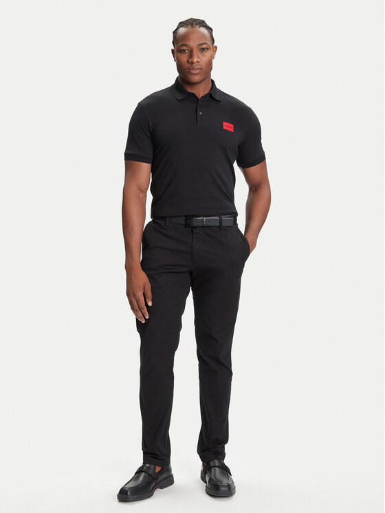 HUGO Hugo Polo Dereso222 50466202 Czarny Slim Fit