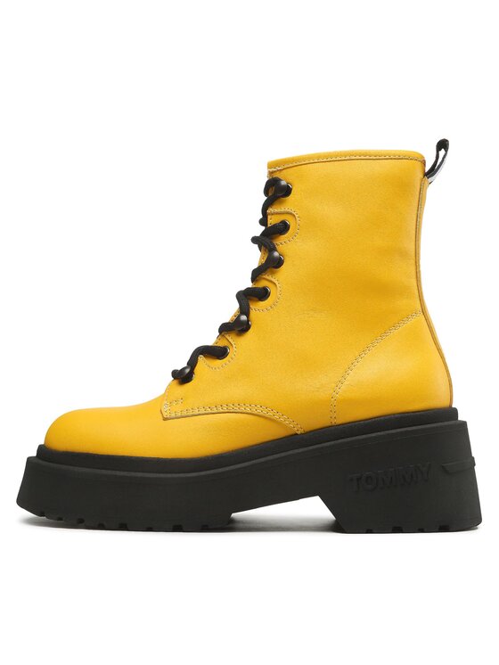 Tommy Jeans Tommy Jeans Μποτάκια Lace Up Chunky EN0EN02057 Κίτρινο