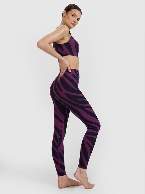 4F 4F Legginsy COMMON GROUND Fioletowy Slim Fit