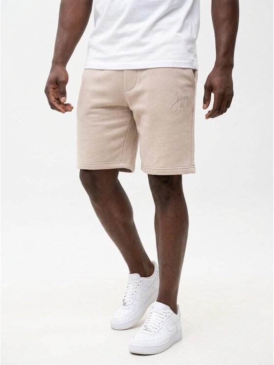 Jigga Wear Jigga Wear Szorty materiałowe Krótkie spodenki dresowe 131099 Beżowy Regular Fit
